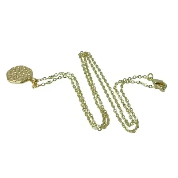 Crescent moon gold coin necklace celestial minimalist jewelry - Picture 6 of 12